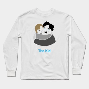 The Kid Charlie Chaplin Minimal Movie Fan Art 20s Cinema Long Sleeve T-Shirt